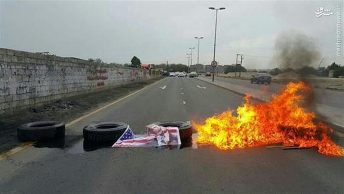 عکس/ سوزاندن عکس کری در بحرین