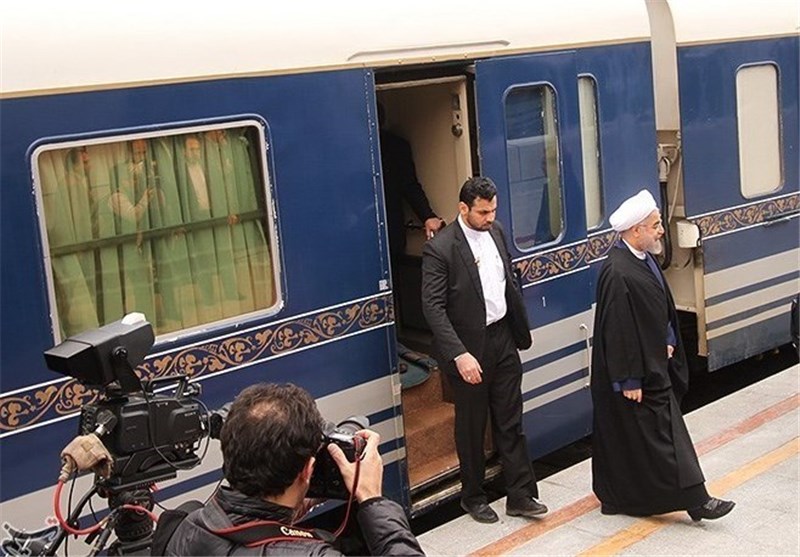 قطار روحانی به سمنان رسید+عکس