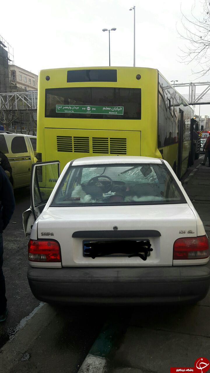 عکس/ برخورد مرگبار پراید با اتوبوس شرکت واحد عکس/ برخورد مرگبار پراید با اتوبوس شرکت واحد