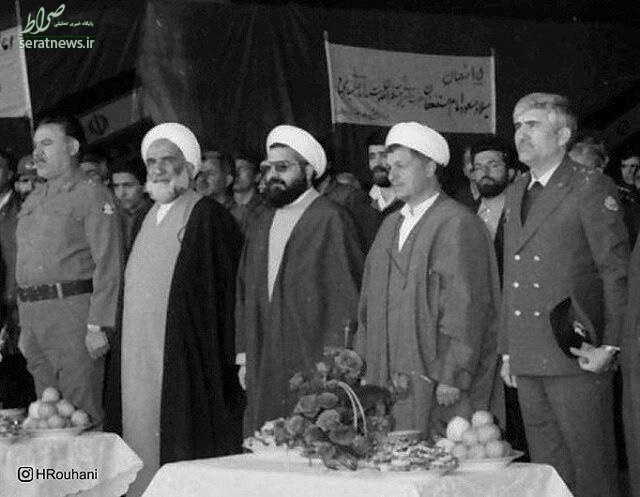 عکس قدیمی از روحانی و هاشمی درکنار شهید نابغه عکس قدیمی از روحانی و هاشمی درکنار شهید نابغه