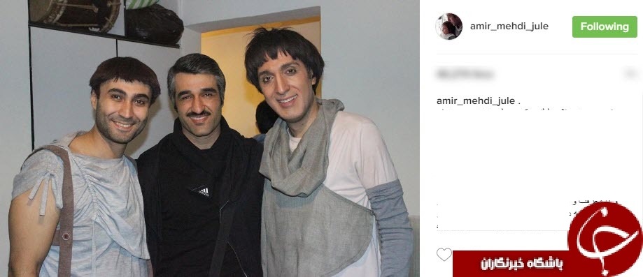 عکس/ گریم عجیب امیر مهدی ژوله در یک تئاتر