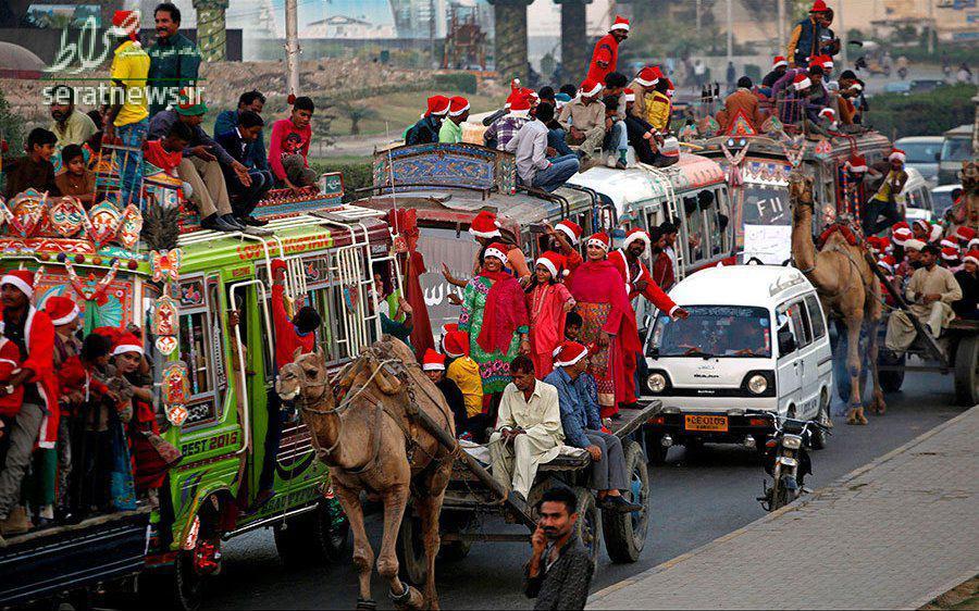 عکس/ استقبال مسیحیان پاکستان از کریسمس