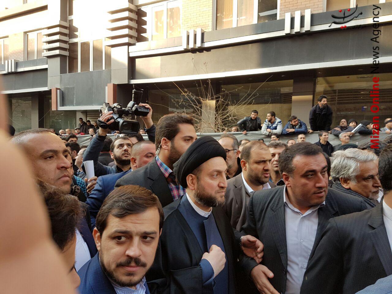 عکس/ عمار حکیم در تشییع پیکر هاشمی