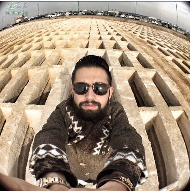 عکس/ سلفی محسن افشانی با قبرستان!