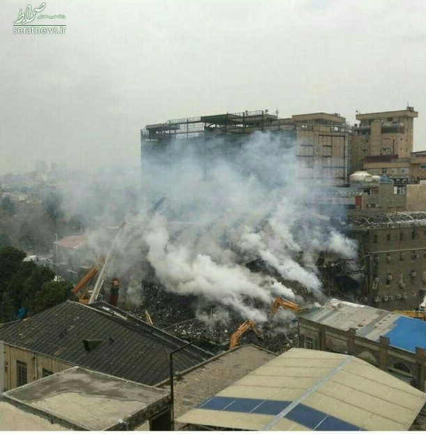 عکس/ نمای هوایی از تازه ترین وضعیت پلاسکو