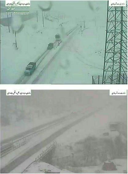 عکس/ بارش سنگین برف در هراز و سوادکوه
