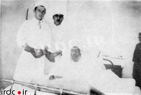 عکس/ مرحوم مدرس پس از ترور در بیمارستان