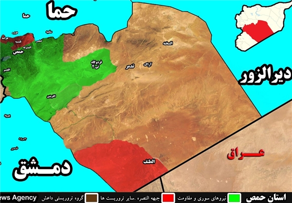 آنچه اکنون در مرکز سوریه می‌گذرد +نقشه
