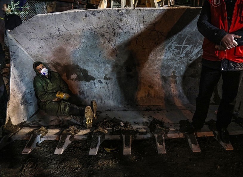 عکس/ جای خواب یک امدادگر در پلاسکو