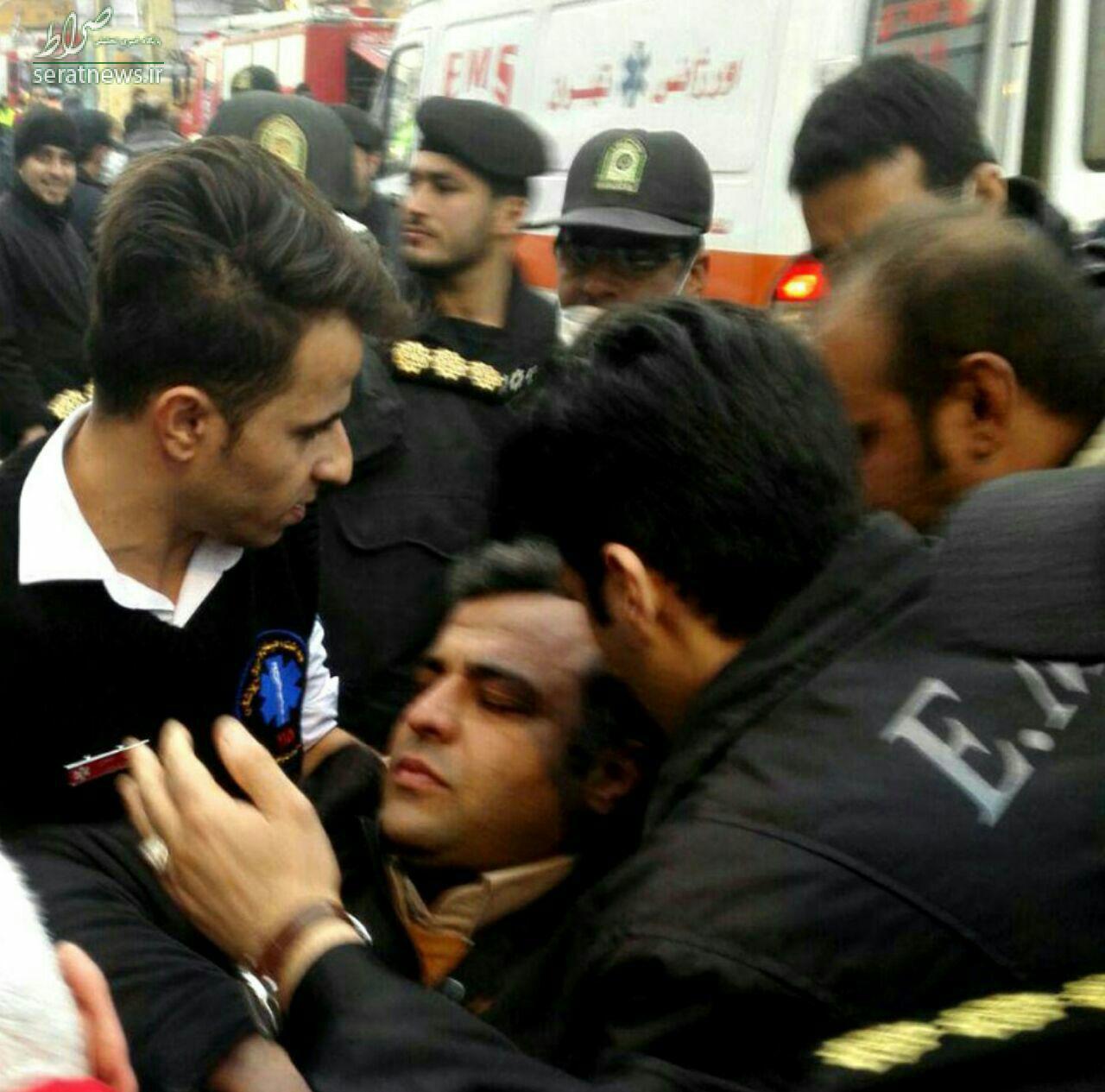 عکس/ خبرنگار مستقر در پلاسکو از حال رفت