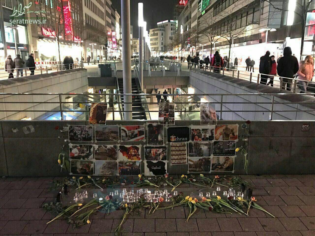 عکس/ ادای احترام به آتش نشانان پلاسکو در |آلمان