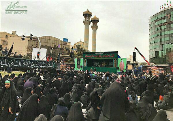 آغاز تجمع عزاداران در میدان فاطمی +عکس