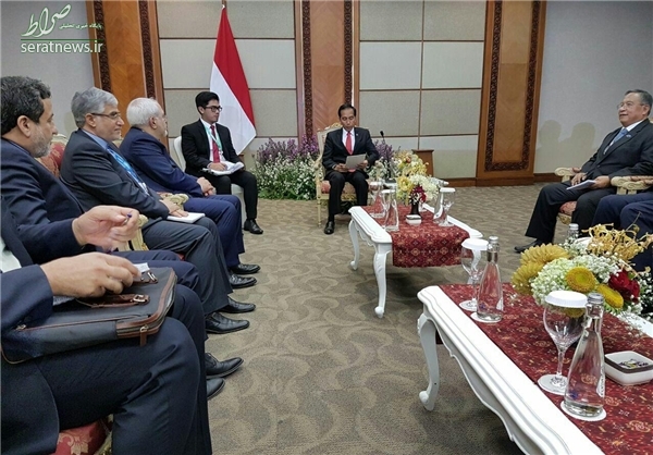 دیدار ظریف با رئیس‌جمهور اندونزی +عکس