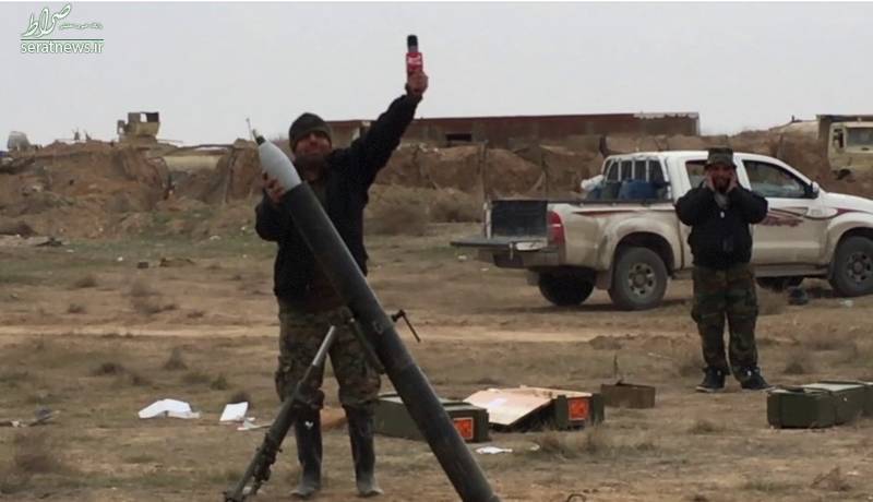 شلیک خمپاره به اهداف «داعش» با ذکر یا زهرا(س)+عکس