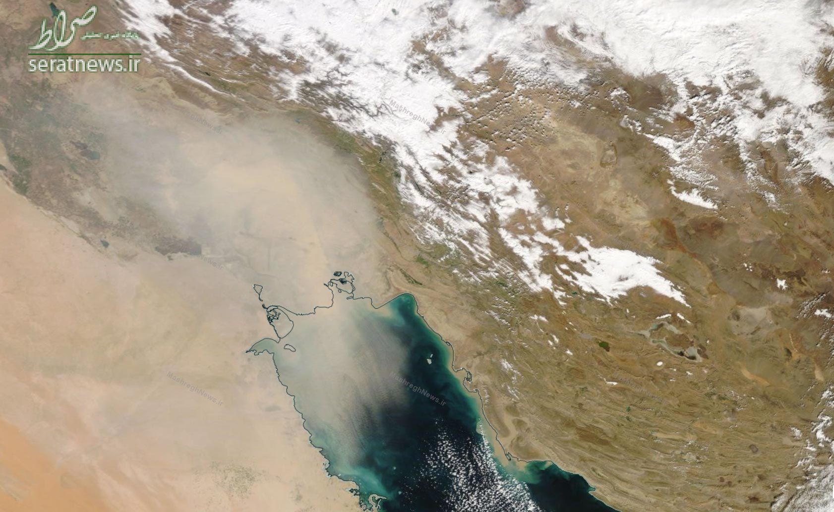 تصویر ماهواره ای از بحران خوزستان تصویر ماهواره ای از بحران خوزستان