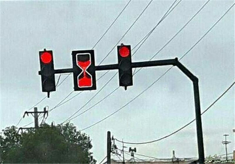 عکس/ ثانیه شمارجالب چراغ راهنمایی