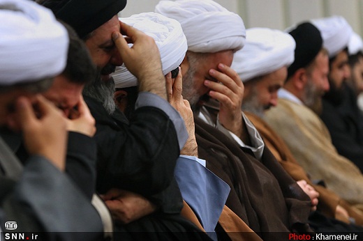 تصاویر/مراسم عزاداری امام کاظم(ع)در محضر رهبر انقلاب