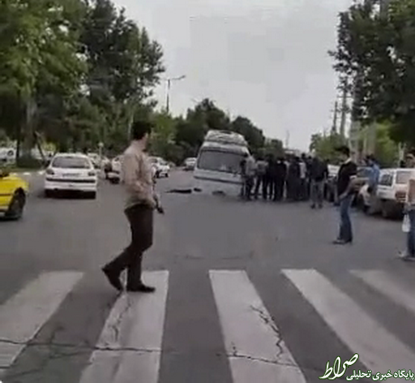 عکس/ حادثه برای اتوبوس فیلیپینی‌ها در کرج