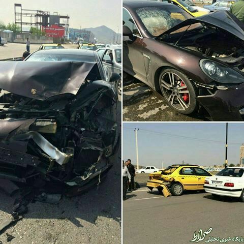 عکس/ تصادف پورشه با سمند در مشهد