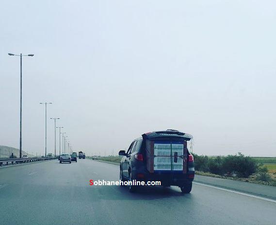 عکس/ حمل کولر با سانتافه!