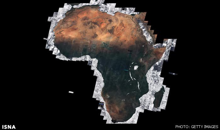 قاره آفریقا در تصویر زیبای بدون ابر+عکس