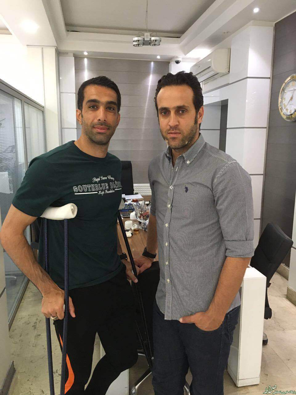 مصدومیت عجیب مدافع راه آهن +عکس