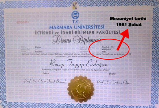 مدرک دانشگاهی اردوغان جعلی است؟+عکس