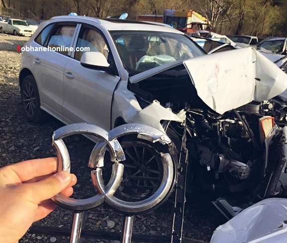عکس/ تصادف آئودی شاسی بلند در ایران