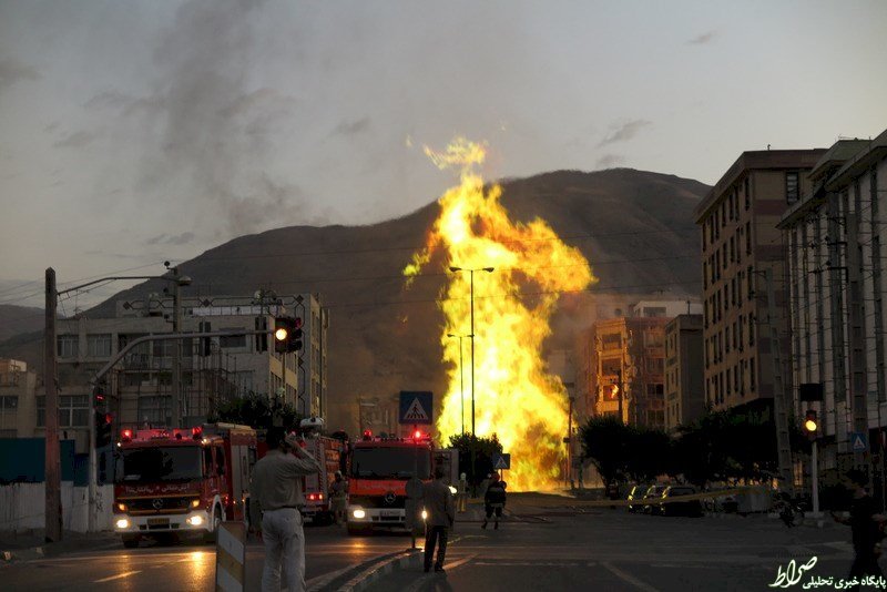 انفجار لوله گاز در شهران +عکس