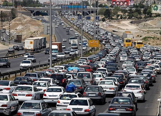 عکس/ ترافیک سنگین اتوبان کرج-قزوین