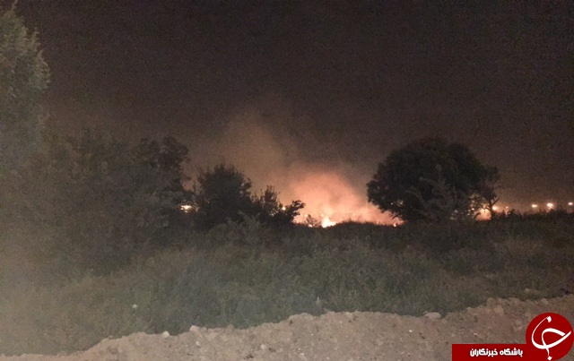 آتش سوزی نزدیک پالایشگاه نفت تهران+تصاویر