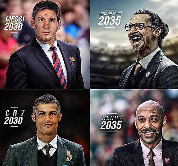 عکس/ ستارگان فوتبال در دوران مربی‌گری