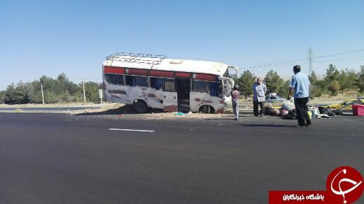 عکس/ واژگونی خونین مینی‌بوس در شاهرود