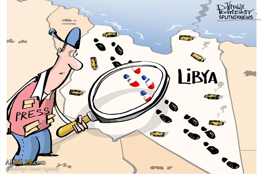 کاریکاتور/ استعمار فرانسه در لیبی