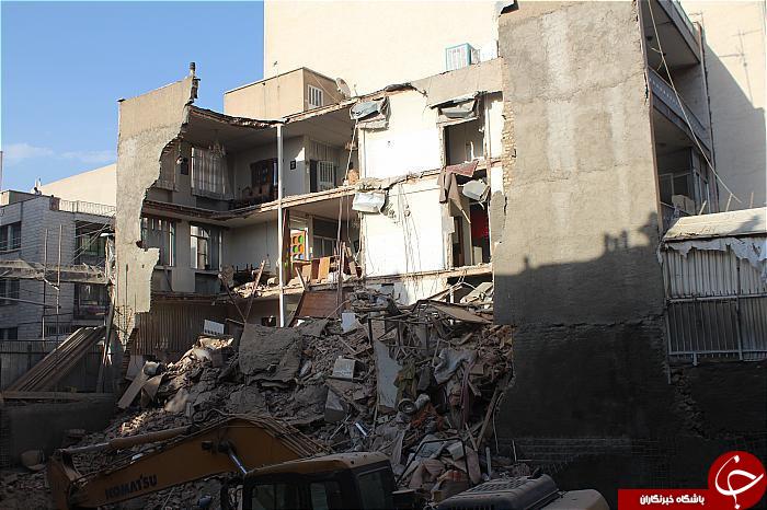 جزییات ریزش ساختمان مسکونی در خیابان آزادی/ خوشبختانه ساکنین در خانه نبودند
