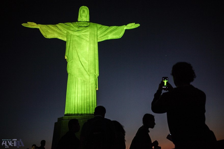 تصویر دیدنی بازدید از مجسمه مسیح در ریو