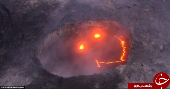 تصویری زیبا از فوران آتش‌فشان