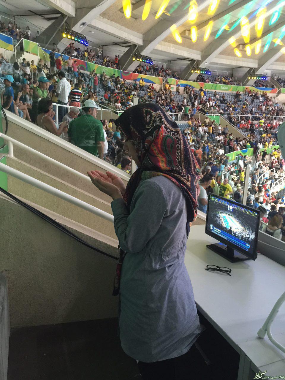 عکس/ حرکت زیبای خبرنگار ایرانی در المپیک