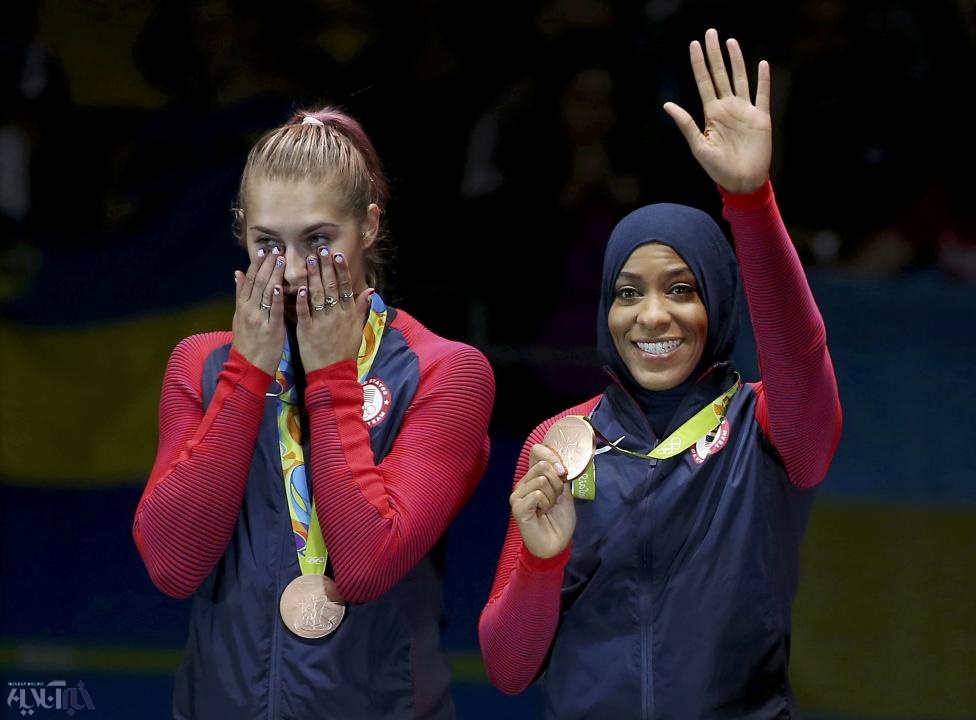 عکس/ مدال برنز ورزشکار محجبه آمریکا