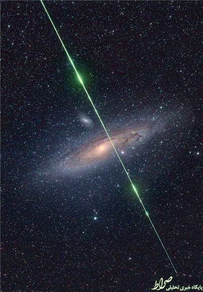 تصویری زیبا از لحظه عبور یک شهاب‌سنگ