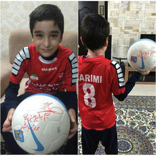 عکس/ هدیه کریمی به کودک مبتلا به ای‌‌بی