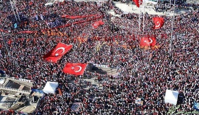 عکس/ تظاهرات دموکراسی‌خواهی در ترکیه