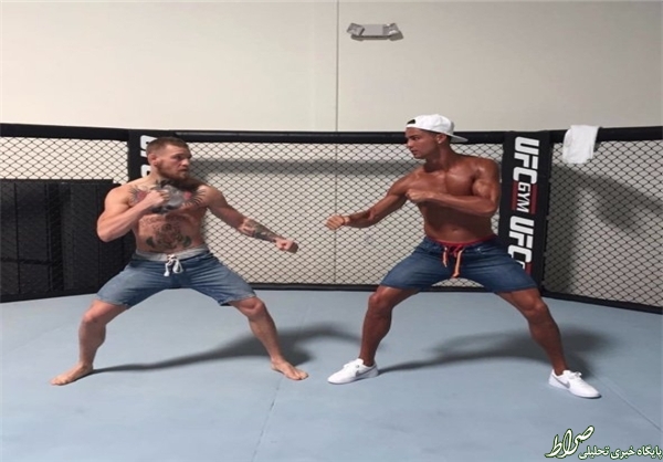 عکس/ مبارزه رونالدو با قهرمان هنرهای رزمی