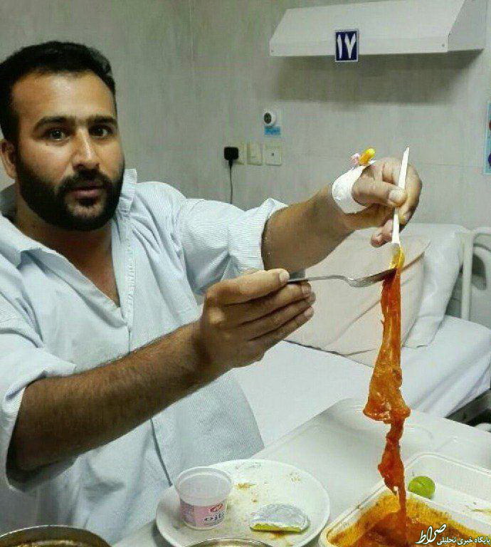 عکس/ دستکش در غذای یک بیمارستان‌