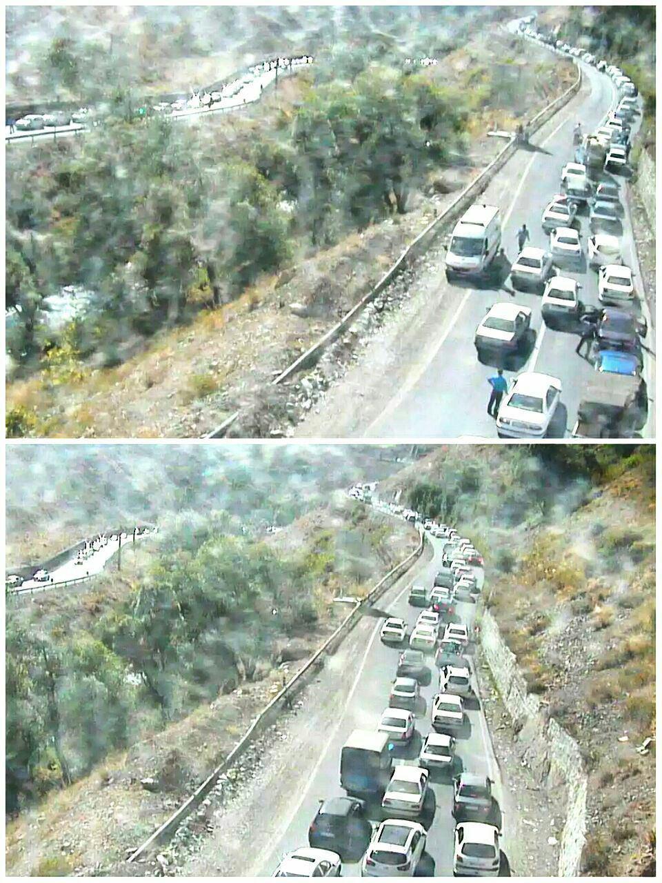 عکس/ ترافیک سنگین در جاده چالوس