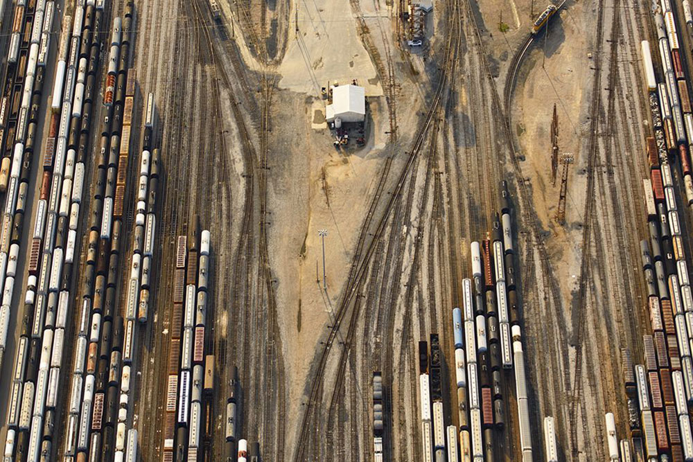 عکس/ توقفگاه واگن های خط آهن در تگزاس