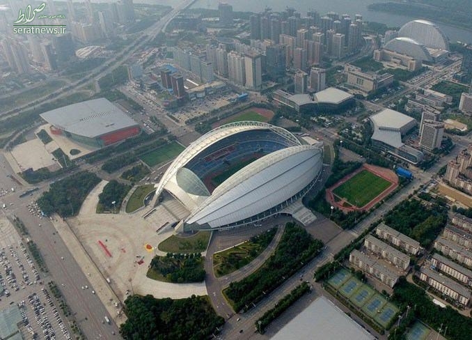 عکس/ ورزشگاه زیبای دیدار ایران و چین