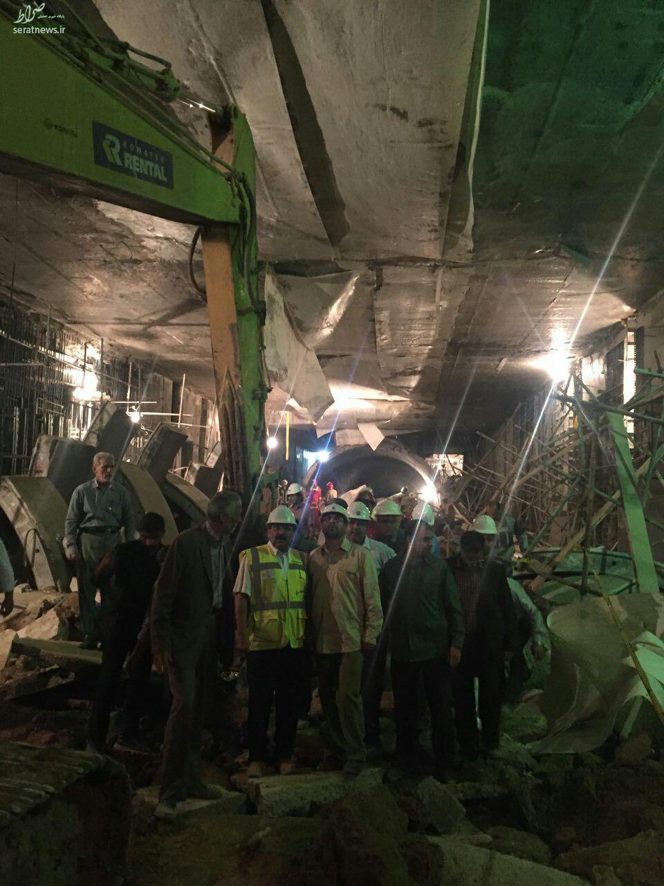 عکس/ قالیباف در محل حادثه مترو عکس/ قالیباف در محل حادثه مترو