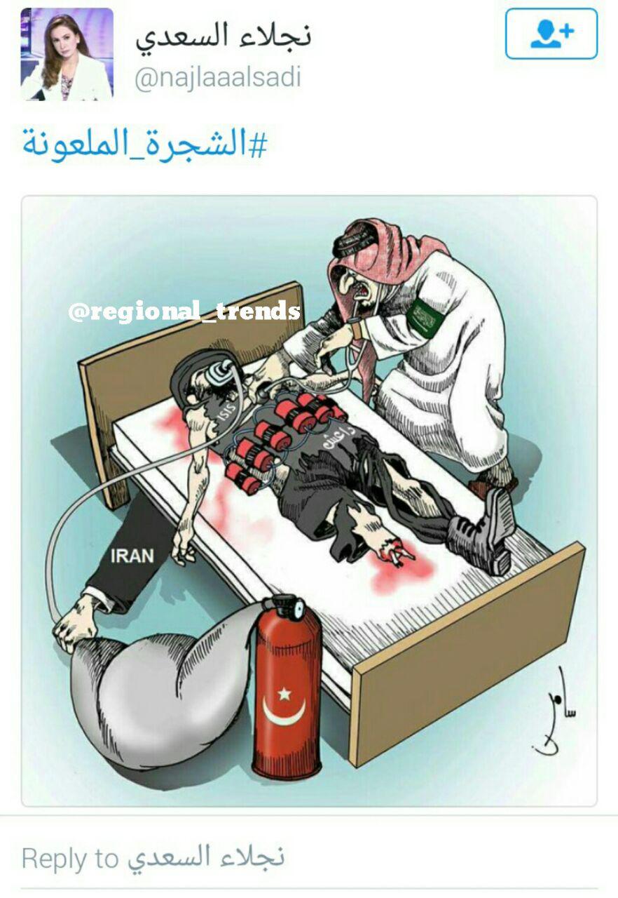 خشم سعودی ها از توئیت مجری سوری+عکس