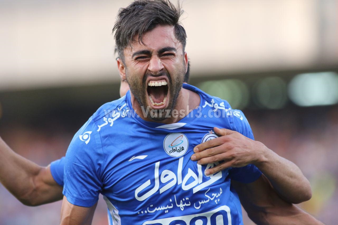 فریاد شادی رضایی بعد از گل+تصاویر فریاد شادی رضایی بعد از گل+تصاویر